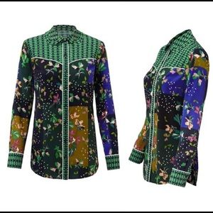 CAbi Bronco Patchwork Floral Blouse Style 5520